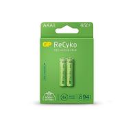 Pila Recargable RECYKO GP AAA - LR03 650mA (Blister 2 UNID) Ø10,5x44,5mm