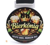 Pila Stone Party Spaß Medalla del Rey de la Cerveza - Fiesta de Mallorca - Heute Bier, Morgen Du! - Divertida orden de fiesta para cumpleaños y JGA - Party Award Fun - 70 mm