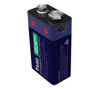 Trust Pila 9V recargable USB-C, puerto integrado, 4,44 Wh, para detector de humo