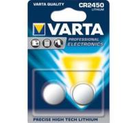Varta Pila de botón de litio de 3 V Electronics CR2450, pilas de botón en un blíster original de 2 unidades