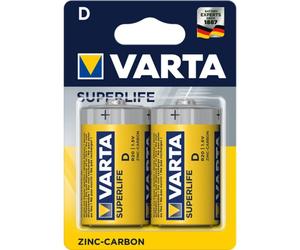 Pila Varta R20 D Zinc-carbono 1,5 V Pack 2 Multicolor