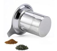 Pilador de té, malla de malla de acero inoxidable infusor de té reutilizable Partidor de hojas sueltas para la mayoría de las tazas estándar