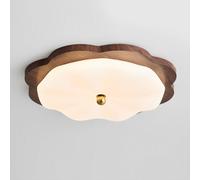 Pilanp Creative Modern Ceiling Light Fixtures Low Profile Ceiling Lights Flush Mount Ceiling Light Wood Grain Iron Ceiling Light with Acrylic Shade For Bedroom Living Room Hallway