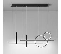 Pilanp Lámpara Colgante Lineal Simple Lámpara LED Moderna de 39 Pulgadas Lámparas Colgantes para Comedor para Cocina Isla Cafetería Lámpara Colgante (Altura Ajustable)