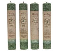 Pilar de energa de la vela perfumada premium Hecho a mano | 4 paquete | Curacin anahata | Vela de oracin y meditacin de yoga | Quemaduras largas