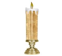 Pilar LED de Navidad, funciona con pilas, recargable por USB, decoración para fiestas festivas, decoración festiva para el hogar, decoración festiva con purpurina que cambia de color, decoración de