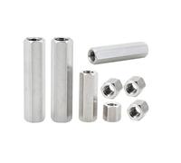 Pilares de columna hexagonales acero inoxidable 304, separadores placa base, espaciadores hexagonal, tornillos, pernos M2, .5, M3, M4, M5, M6(45mm (3Pcs),M6)