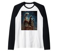Pilares de Gas y Polvo en el Arte astronómico de guardería Estelar Camiseta Manga Raglan