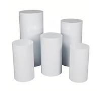 Pilares De Mesa De Pastel Y Postre,Base De ExhibicióN De Escultura,5 Piezas Soportes De ExhibicióN,para DecoracióN De Bodas, Fiestas De CumpleañOs,Blanca,5 Piece Set