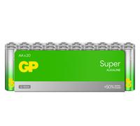 Pilas AA - Juego de 20 Unidades | GP Super | Pilas AA Alcaline de 1,5 V / LR06 - Larga duración