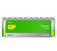 Pilas AA - Juego de 20 Unidades | GP Super | Pilas AA Alcaline de 1,5 V / LR06 - Larga duración