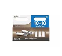 Pilas AA/LR6 alcalinas, 20 Unidades. Ofrecen un 30% más de Durabilidad para Dispositivos de Alto Consumo Diario, Ideales para Mantener su Rendimiento sin interrupciones.