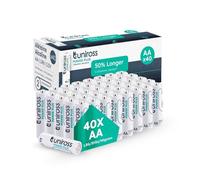 Pilas AA LR6 Alcalinas de 1,5 V de alto rendimiento, juego de 40 pilas AA LR6, pilas AA desechables para juguete, despertador, mando a distancia, teclado ratón y productos digitales de 7 años de