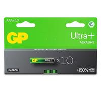 Pilas AAA - Juego de 10 Pilas GP Ultra | Pilas AAA alcalinas de 1,5 V/LR03 - Larga duración