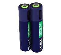 PILAS AAA RECARGABLE TRUST USB-C AAA 500 mAh PACK 2 UNIDADES 25585