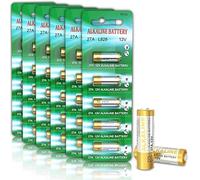 Pilas alcalinas de 27 A, 12 V, A27S, MN27, L828, A27, 12 V, 30 Unidades | Para mando a distancia, luz, pequeños electrodomésticos, sin mercurio