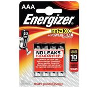 Pilas Alcalinas Energizer Max AAA, 1.5V, Paquete de 4