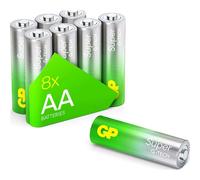 GP - Pilas alcalinas AA Mignon, LR06, 1,5 V, 8 Unidades, Ideal para la alimentación de Dispositivos de Uso Diario - La Nueva tecnología G-Tech