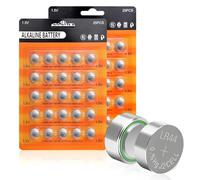 Pilas alcalinas LR44 de 1,5 V para relojes, juguetes, calculadoras y dispositivos médicos | AG13/A76/357/L1154F equivalente | Diseño a prueba de fugas y sin mercurio (50 unidades)