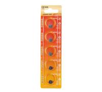 Pilas de botón CR1025 3V Litio manganeso Pack de 5 Unidades Larga duración 10x2.5mm