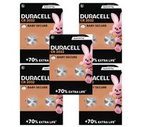 Pilas de botón de litio Duracell CR2032 - Extra duración - Tecnología Baby Secure - Recomendadas para Apple AirTag - Juego de 10