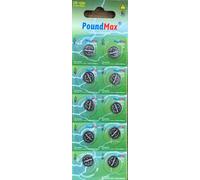 Pilas de botón de Litio PoundMax 1220 CR1220 DL1220 3 V, Paquete de 10
