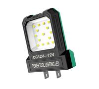 Pilas de litio multiusos de 550 lm, luz LED de trabajo para herramientas eléctricas de 12 a 72 V, diseño de enchufe ajustable, lámpara de camping que funciona con pilas