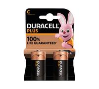 Pilas Duracell Pack de 2 pilas alcalinas C Duracell Plus, 1.5V LR14