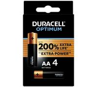 Pilas Duracell Paquete de 4 pilas alcalinas AA Duracell Optimum, 1,5 V LR06