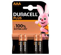 Pilas Duracell Plus 100, Mini Pila AAA, 4 PZ