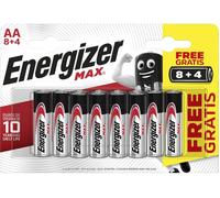 Energizer Alkaline Max - Pack De 8+4 Pilas Alcalinas Max Aa, color Blanco, 300 g
