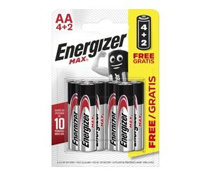 Pilas ENERGIZER Max Alk Aa Bp6 4+2