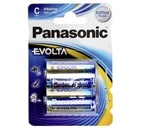 Pilas EVOLTA C de Panasonic, Paquete de 2 Pilas alcalinas, C Baby LR14 1,5 V, Pila de Primera Calidad para Juguetes, Robots y linternas