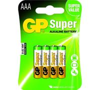 Pilas GP Batteries Super Alcalinas AAA 1.5V Pack 4 Unidades