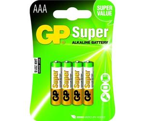 Pilas GP Batteries Super Alcalinas AAA 1.5V Pack 4 Unidades
