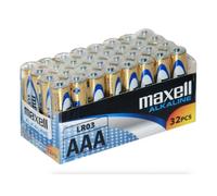 Maxell Pilas AAA LR03 790260 - Alcalinas 1,5 V de un solo uso Pack 32 unidades