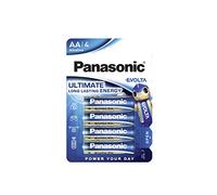 Pilas Panasonic AA EVOLTA, Paquete de 4 Pilas alcalinas, AA Mignon LR6, 1,5 V, Pila Premium para Juguetes, Robots y linternas