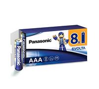 Pilas Panasonic AAA EVOLTA, Paquete de 8 Pilas alcalinas, AAA Micro LR03, envase sin plástico, 100% reciclable, 1,5 V, Pila de Primera Calidad para Juguetes, Robots y linternas