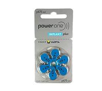 Pilas para implante coclear Power One Blue 675, Pilas de 6 Unidades (Paquete de 10)