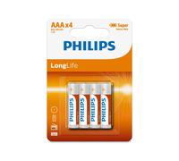 Pilas Philips LongLife 4 Unidades 1.5V R03 AAA