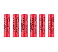 Pilas Recargable, 3,7V Litio Batería, Li-Ion Recargable Batería, 9900mAh Alta Capacidad Batería Linterna/Dron/Luces Solares, Batería Top Botón de Larga Vida para Coches RC (6PCS)