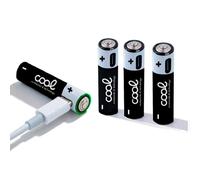 Pilas Alcalinas Recargables Tipo-C AAA LR03 Cool (Pack 4 uds)