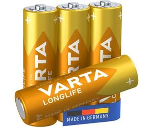Pilas Varta 04106 AA Alcalinas 1.5V 4 piezas Oro Amarillo