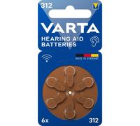 Varta 393569 - Baterías de botón para audífonos V312, 6 unidades