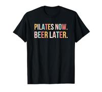 Pilates Ahora. Cerveza más Tarde. Divertido Pilates Entrenamiento Gimnasio Lindo Camiseta gráfica económica