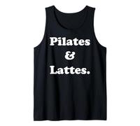 Pilates And Lattes Fitness Motivation Funny Saying Camiseta sin Mangas