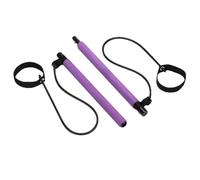 Pilates Bar Kit - Full Body Workout Bar Set | Steel Tube EVA Foam Resistance System - Home Fitness Training Bars for Arms Abs Legs Glutes Stretching Exercise Use