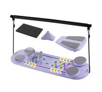 Pilates Board-Pilates Reformer Set, 6 en 1 Pilates Boards para el entrenamiento en casa, tabla multifuncional abdominal y alfombrilla para rodillas, máquina reformadora de pilates portátil y plegable