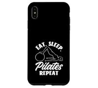 Pilates Comer Dormir Pilates Repetir Fitness Deporte Carcasa para iPhone XS Max