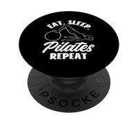 Pilates Comer Dormir Pilates Repetir Fitness Deporte PopSockets PopGrip Adhesivo